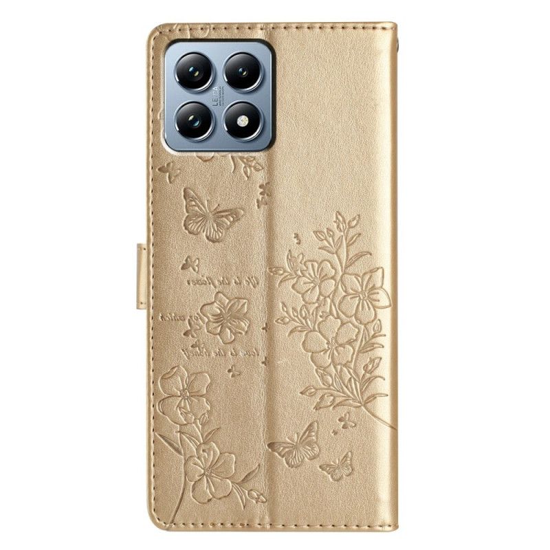 Flip Cover Til Xiaomi 15t Pro Blomstermønster