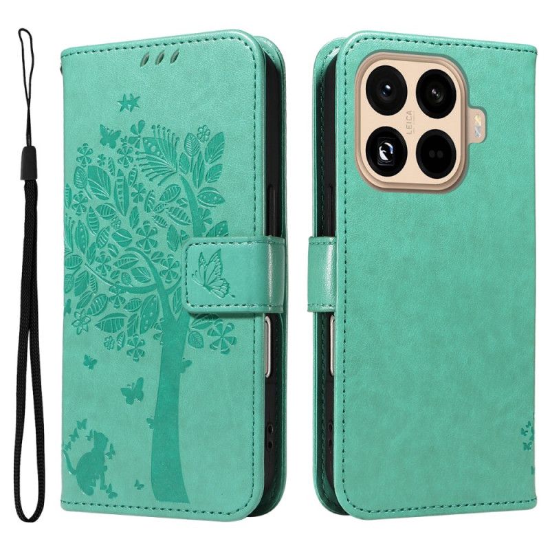 Flip Cover Til Xiaomi 15t Pro Træ Og Kat