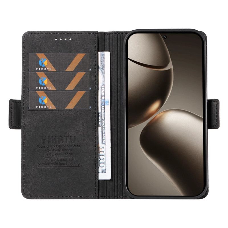 Flip Cover Til Xiaomi 15t Pro Yikatu Lædereffekt