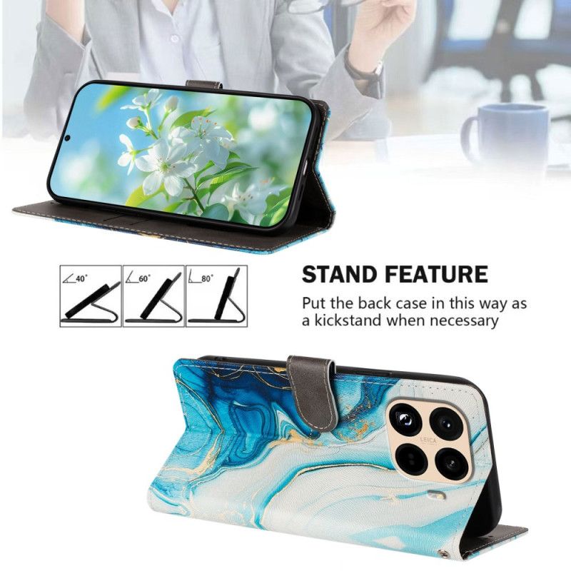 Flip Cover Xiaomi 15t Pro Blå Marmor