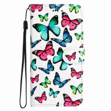 Flip Cover Xiaomi 15t Pro Farverige Sommerfugle