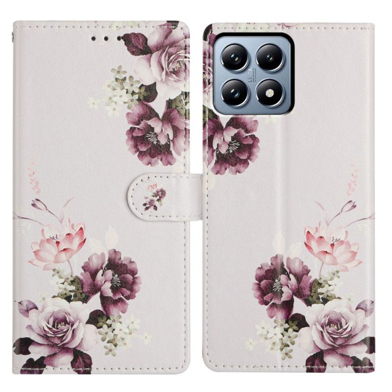 Flip Cover Xiaomi 15t Pro Lilla Roser