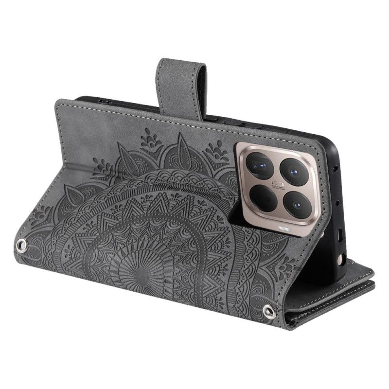 Flip Cover Xiaomi 15t Pro Mandala-pung Med Ruskindseffekt