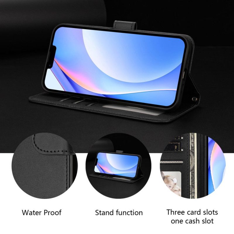 Flip Cover Xiaomi 15t Pro Rfid-beskyttelse Lædereffekt