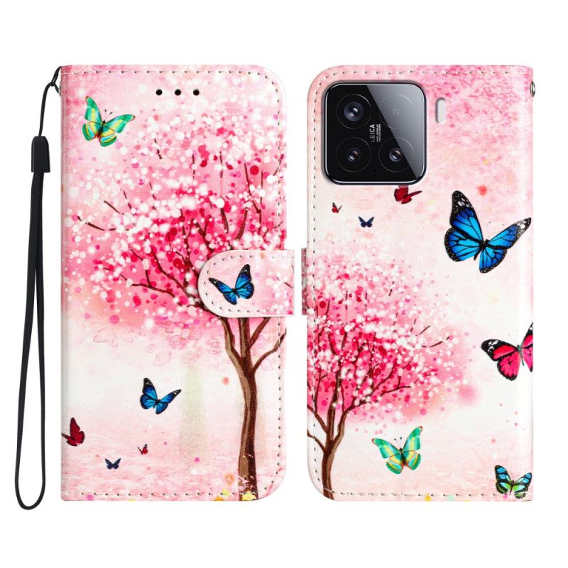 Læder Cover Xiaomi 15t Pro Kirsebærblomst