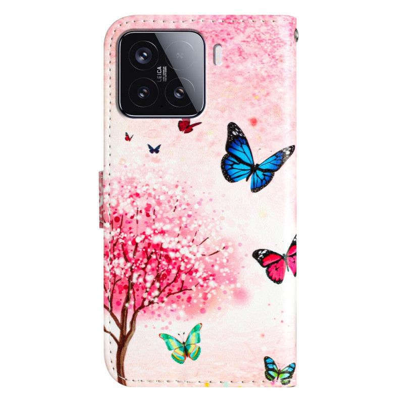 Læder Cover Xiaomi 15t Pro Kirsebærblomst