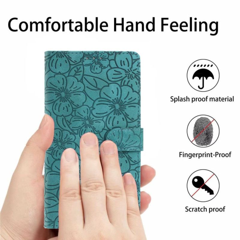 Læder Cover Xiaomi 15t Pro Telefon Etui Blomstergravering