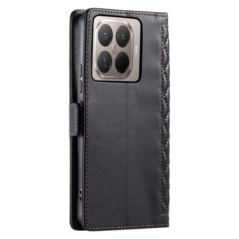 Læder Cover Xiaomi 15t Pro Telefon Etui Quiltet Med Rem