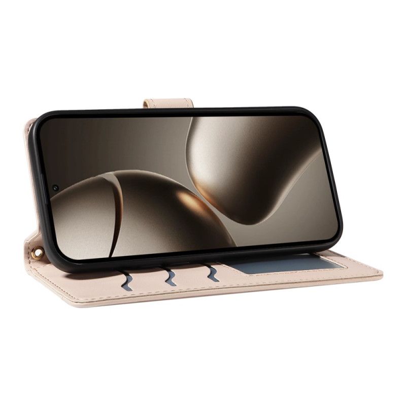 Læder Cover Xiaomi 15t Pro Telefon Etui Quiltet Med Rem Og Skulderrem