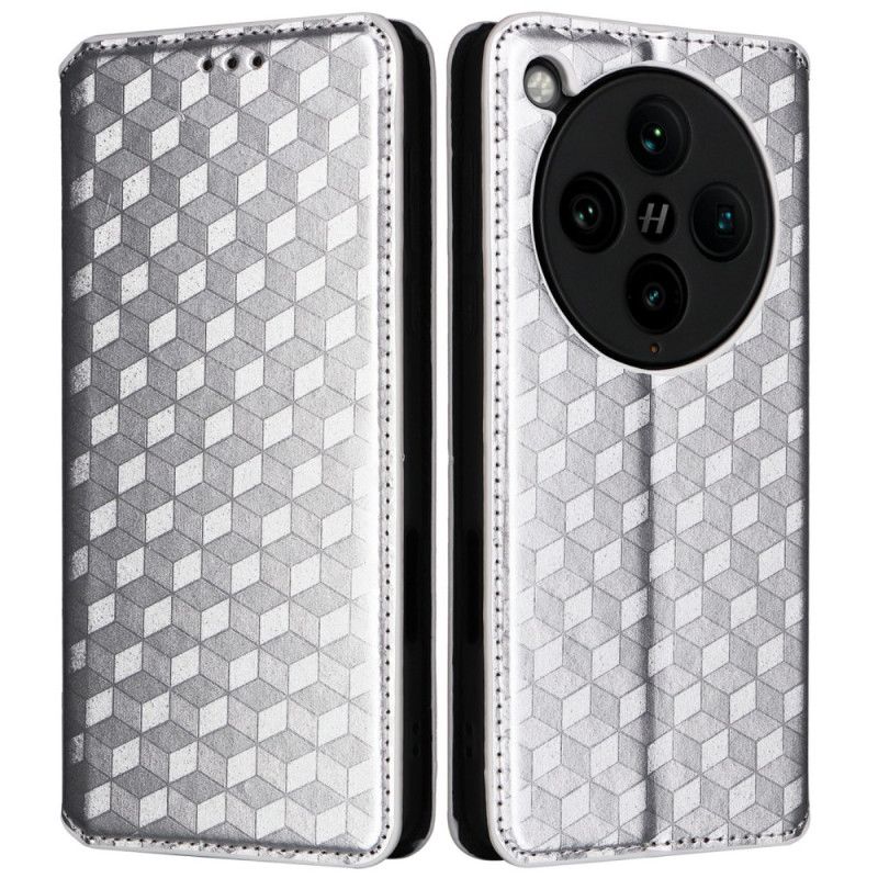 Flip Cover Oppo Find X8 Pro Diamantmønster 3d
