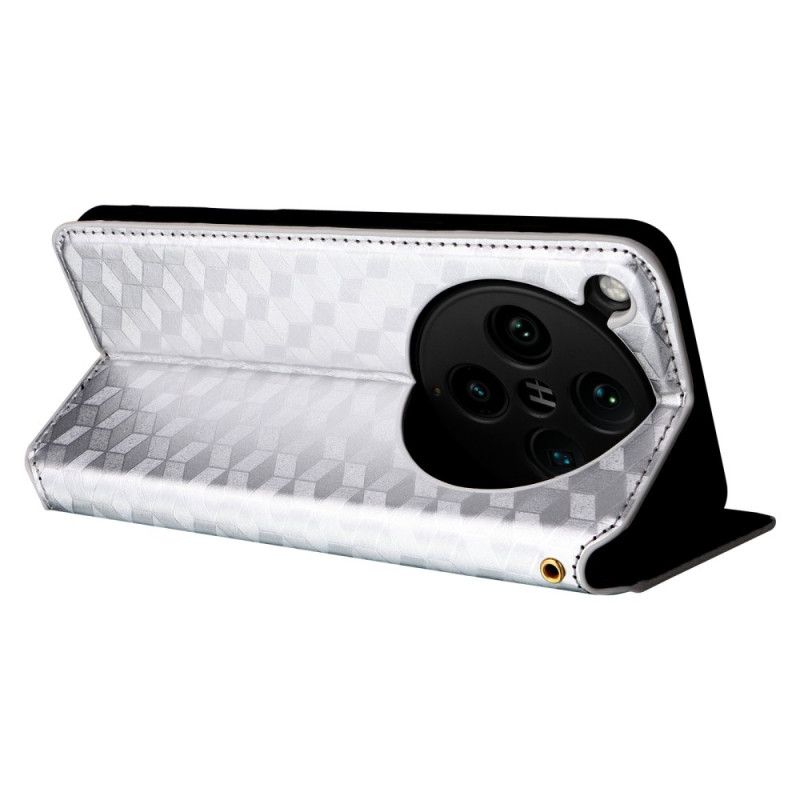 Flip Cover Oppo Find X8 Pro Diamantmønster 3d