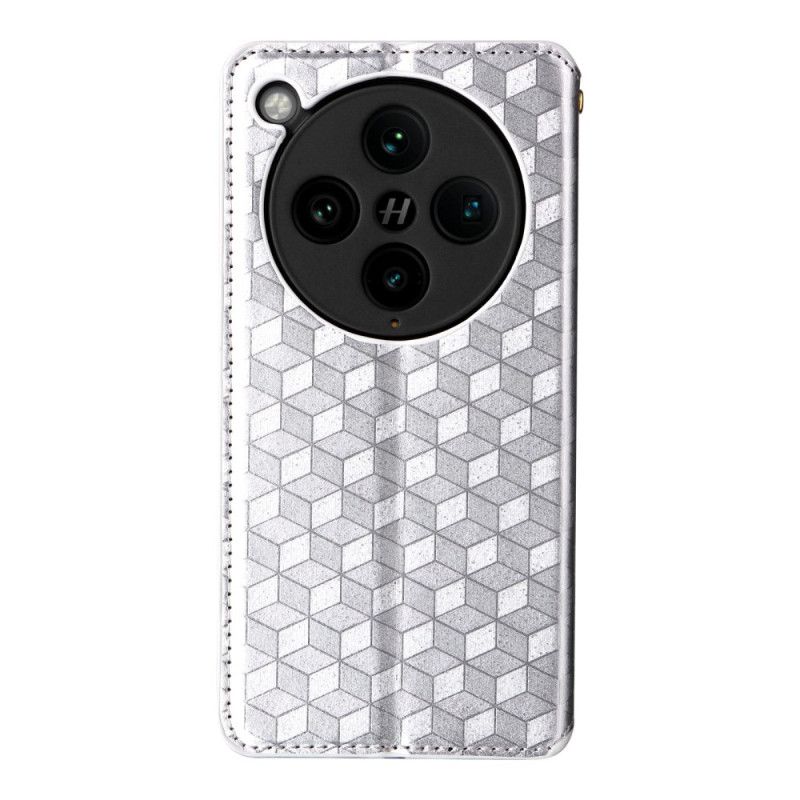 Flip Cover Oppo Find X8 Pro Diamantmønster 3d