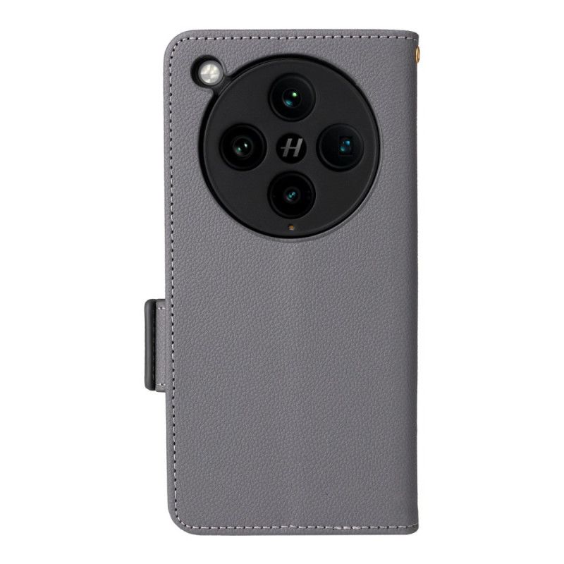 Flip Cover Oppo Find X8 Pro Litchi-rem Tekstur