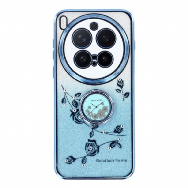 Cover Til Vivo X300 Pro Ringholder Med Blomster Og Rhinsten