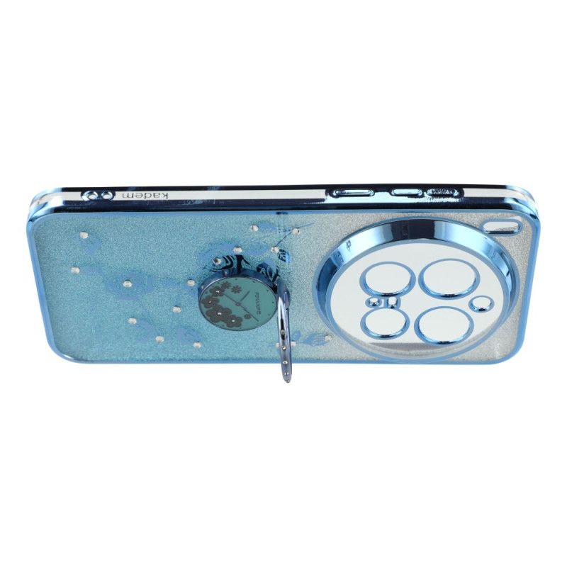 Cover Til Vivo X300 Pro Ringholder Med Blomster Og Rhinsten