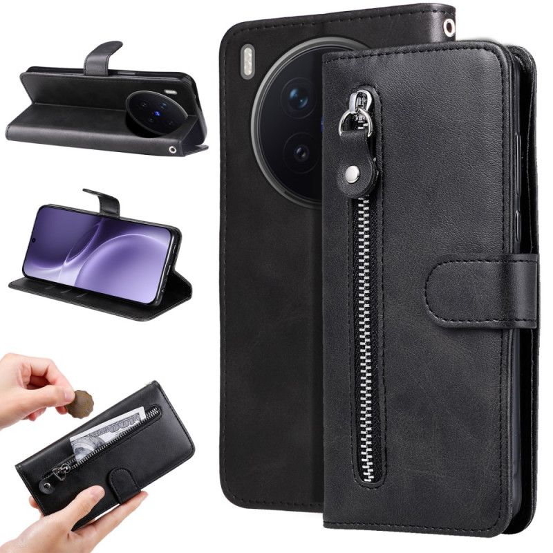Flip Cover Til Vivo X300 Pro Lomme Med Lynlås