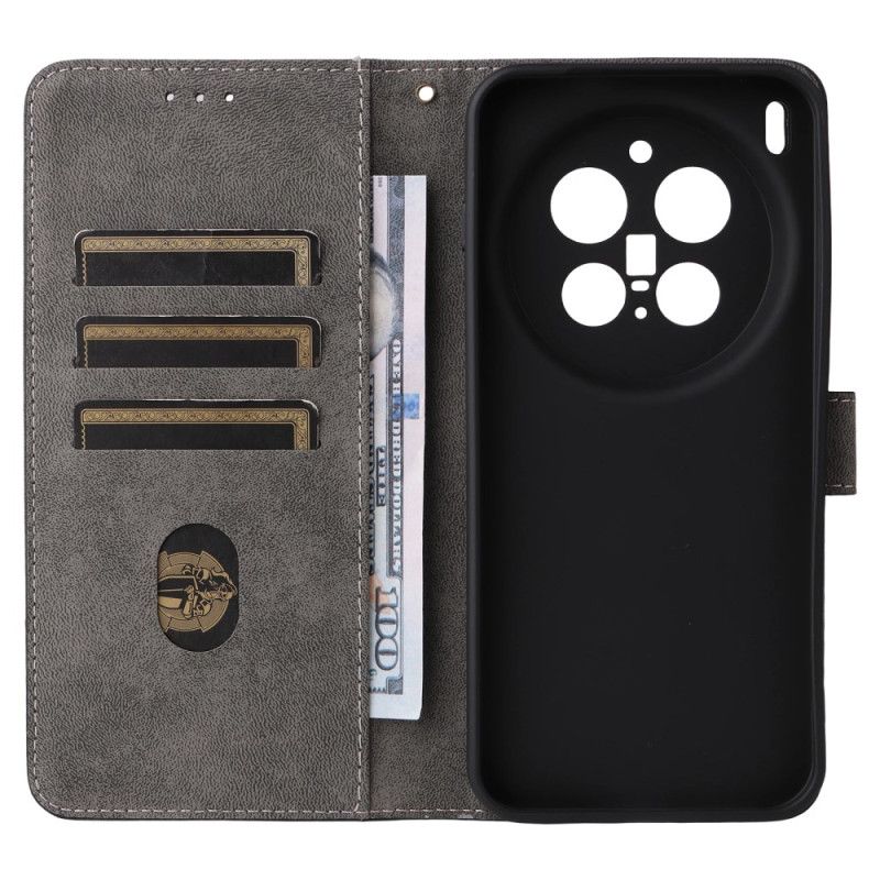 Flip Cover Til Vivo X300 Pro Rfid-beskyttelse Med Lædereffekt