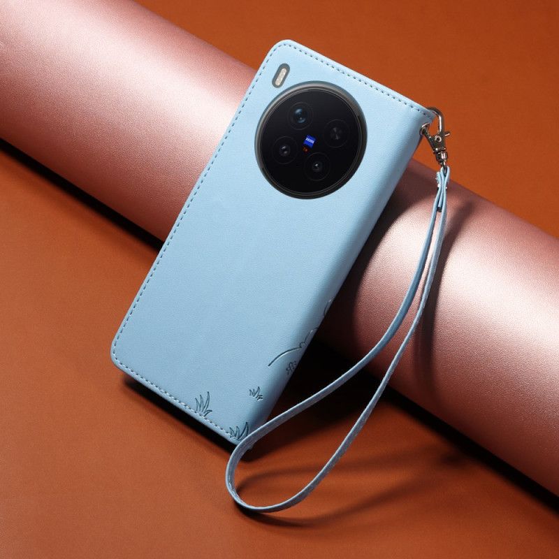 Flip Cover Vivo X300 Pro Hundemønster Med Rem