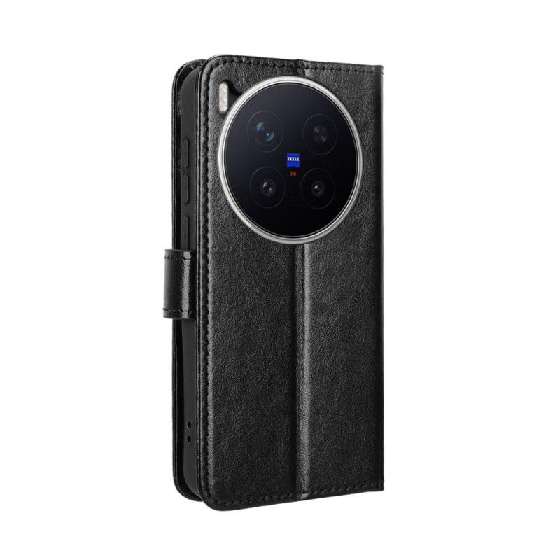 Flip Cover Vivo X300 Pro Imiteret Læder Prangende Læder