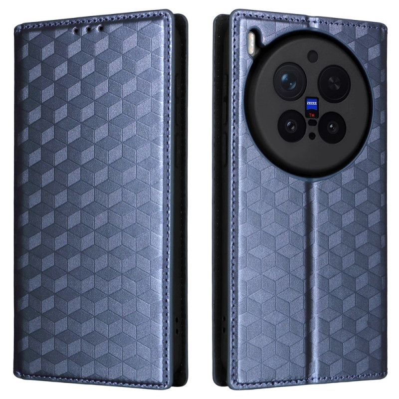 Læder Cover Vivo X300 Pro Telefon Etui Diamantmønster