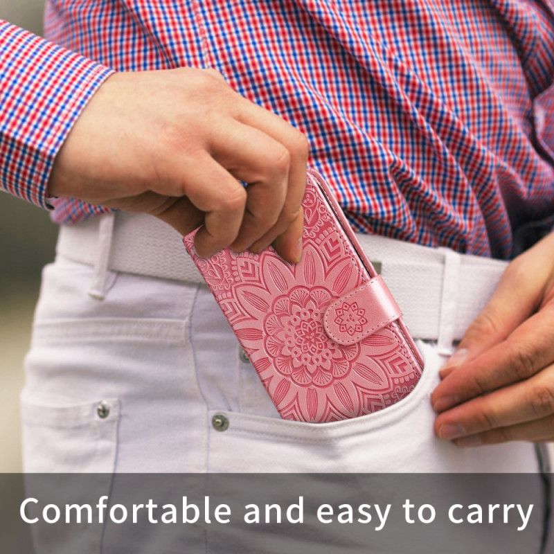 Læder Cover Vivo X300 Pro Telefon Etui Solsikkemønster