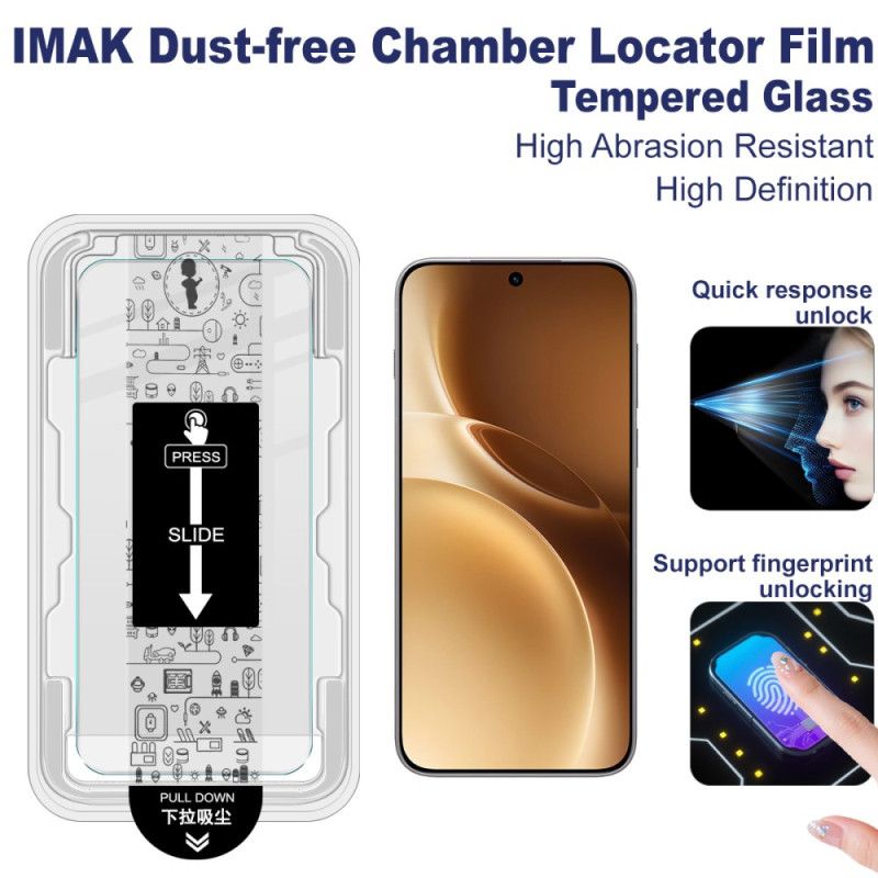 Skærmbeskytter I Hærdet Glas Til Vivo X300 Pro Med Monteringsramme (fingeraftrykslåsning)