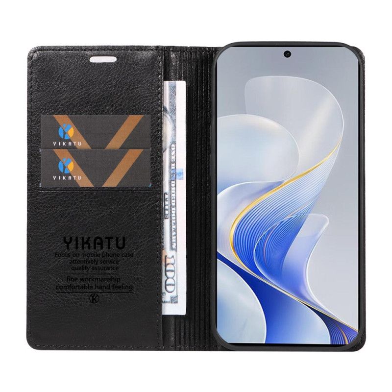 Flip Cover Til Vivo V40 5g Vintage-effekt Yikatu