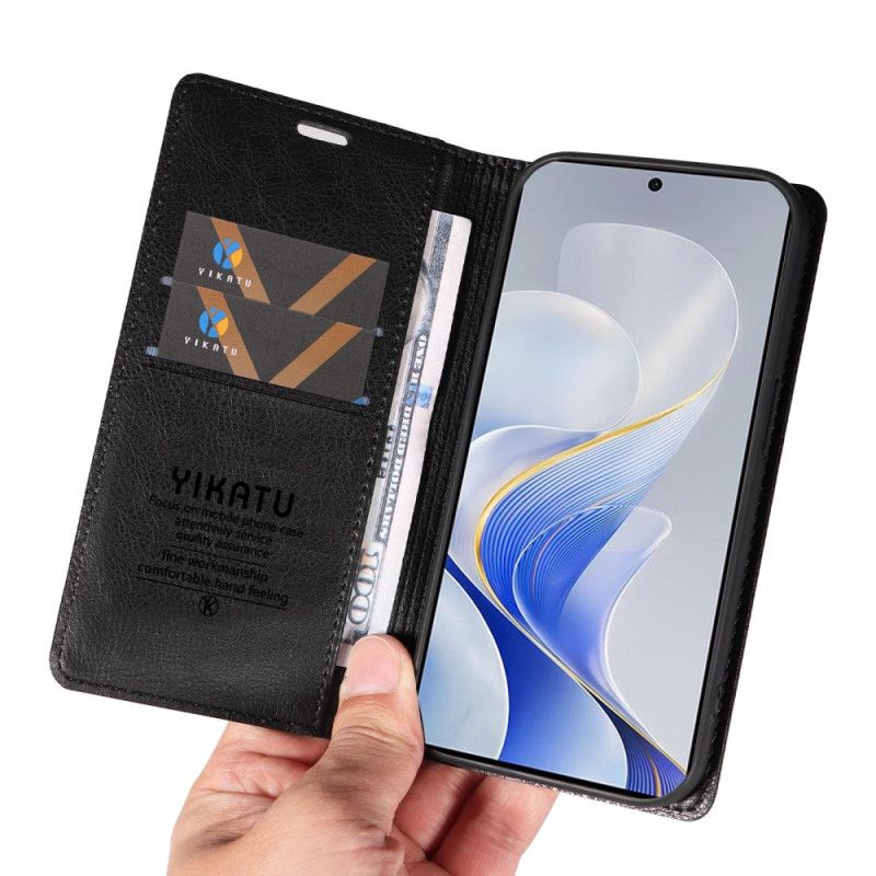 Flip Cover Til Vivo V40 5g Vintage-effekt Yikatu