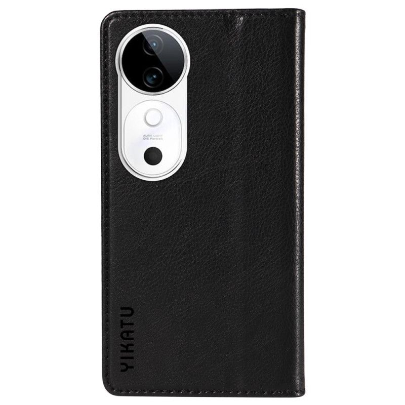 Flip Cover Til Vivo V40 5g Vintage-effekt Yikatu