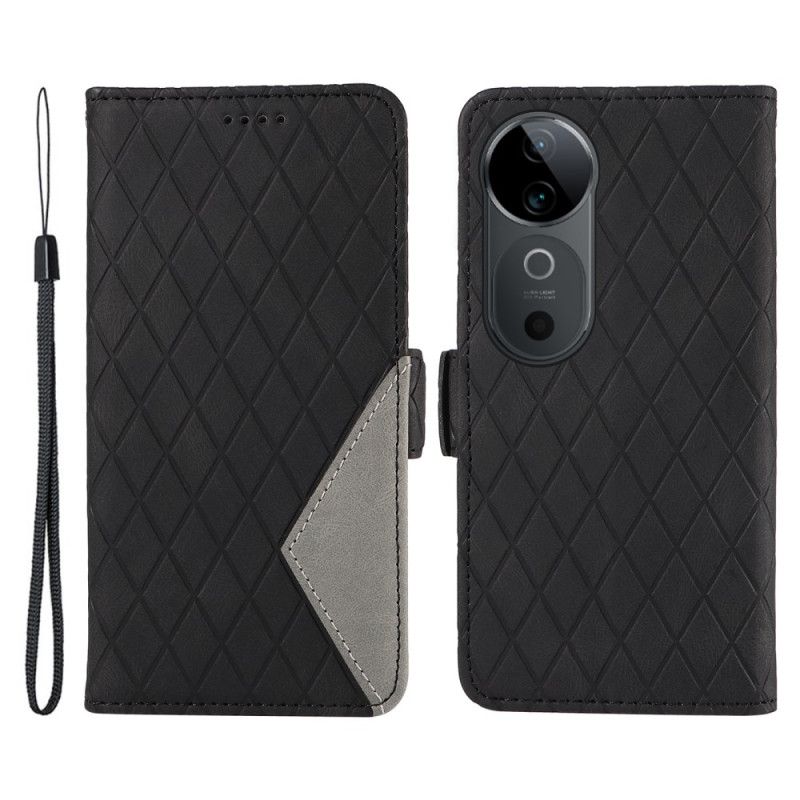 Flip Cover Vivo V40 5g Diamantmønster