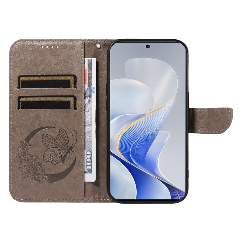 Flip Cover Vivo V40 5g Grafik Sommerfugl