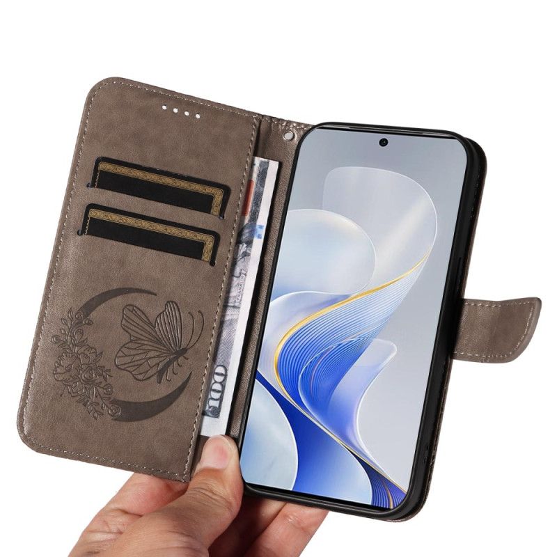 Flip Cover Vivo V40 5g Grafik Sommerfugl