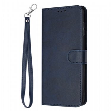 Flip Cover Vivo V40 5g Lædereffekt Med Rem