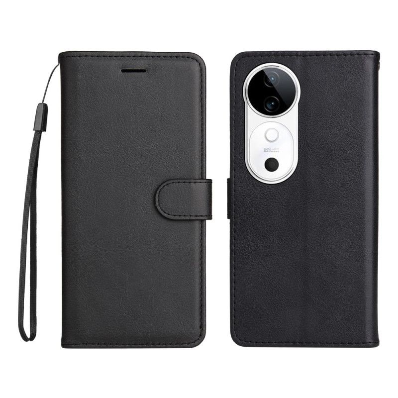 Flip Cover Vivo V40 5g Læderremeffekt