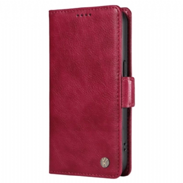 Flip Cover Vivo V40 5g Lychee-tekstur Yikatu