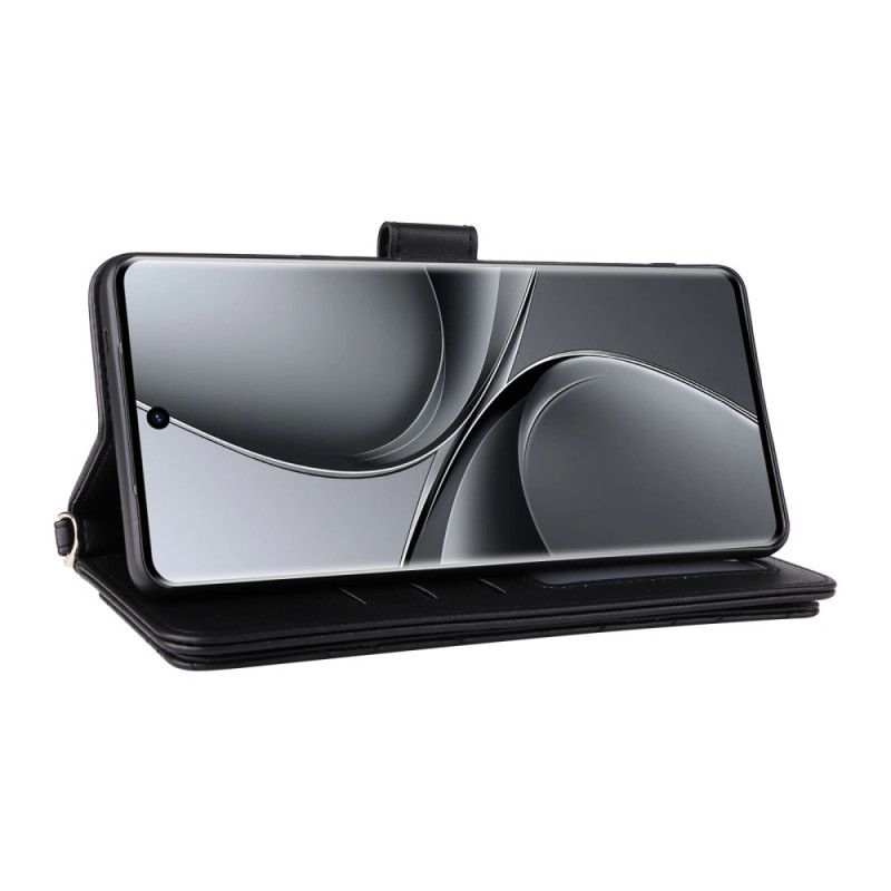 Flip Cover Vivo V40 5g Quiltet Med Rem Og Skulderrem