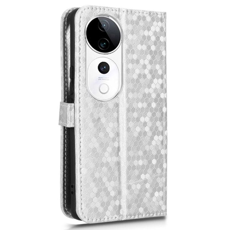 Læder Cover Vivo V40 5g Glitterprikker