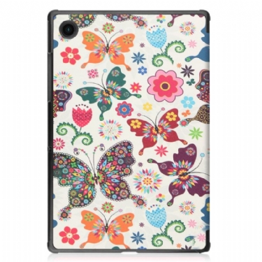 Cover Samsung Galaxy Tab A8 (2021) Smarte Sommerfugle Og Blomster