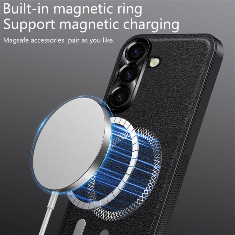 Cover Samsung Galaxy S26 Plus Telefon Etui Lædereffekt Og Metallinseramme