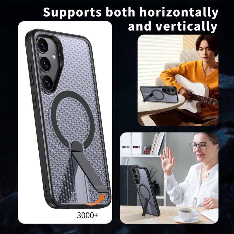 Cover Samsung Galaxy S26 Plus Telefon Etui Magnetisk Gittertekstur