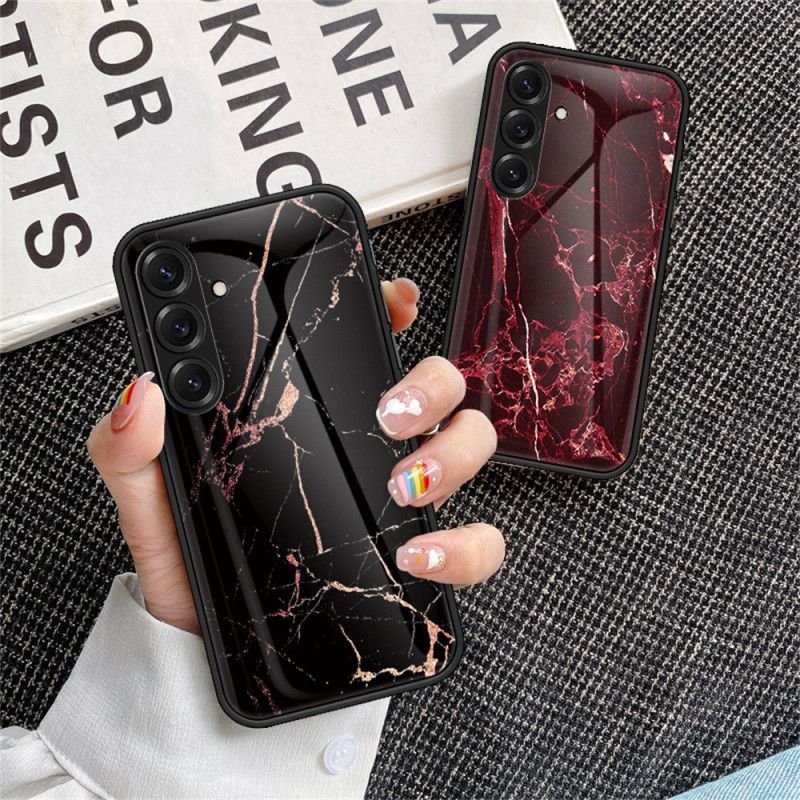 Cover Samsung Galaxy S26 Plus Telefon Etui Marmoreret Hærdet Glas