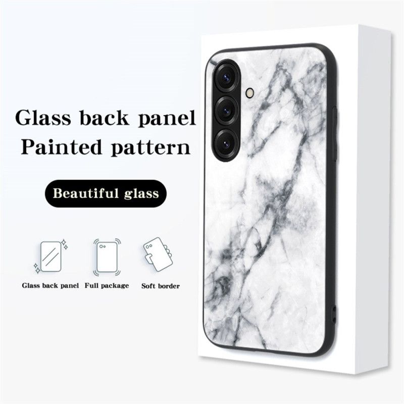 Cover Samsung Galaxy S26 Plus Telefon Etui Marmoreret Hærdet Glas