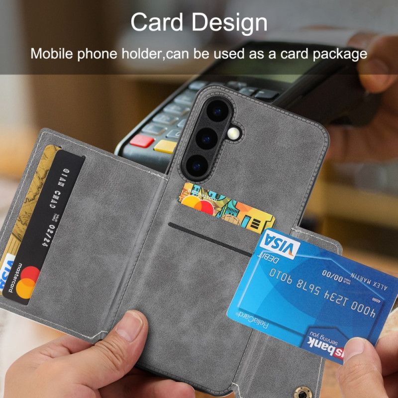 Cover Til Samsung Galaxy S26 Plus Kortholder Med Lædereffekt