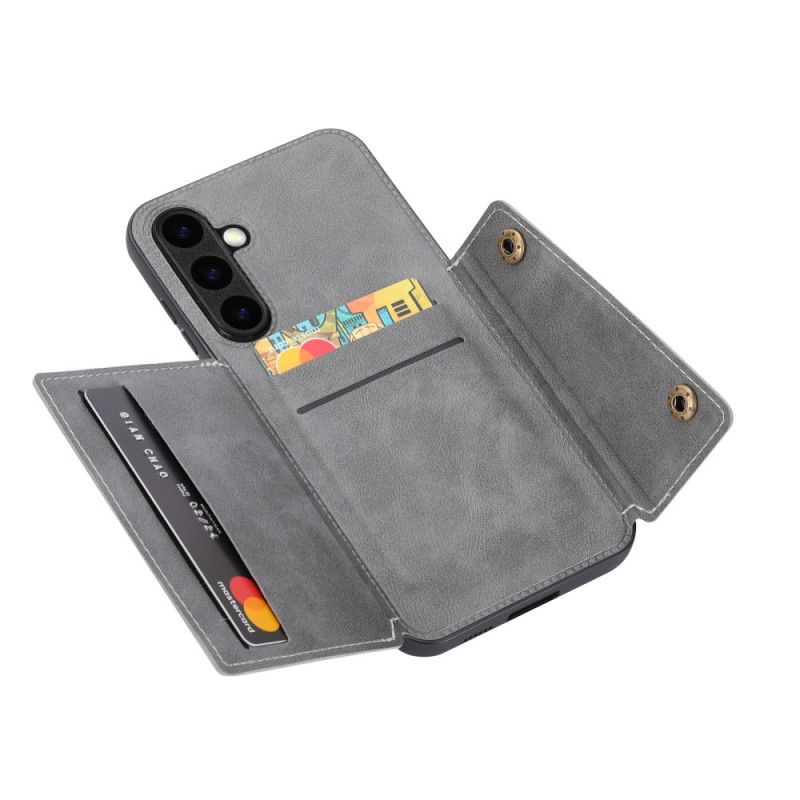 Cover Til Samsung Galaxy S26 Plus Kortholder Med Lædereffekt
