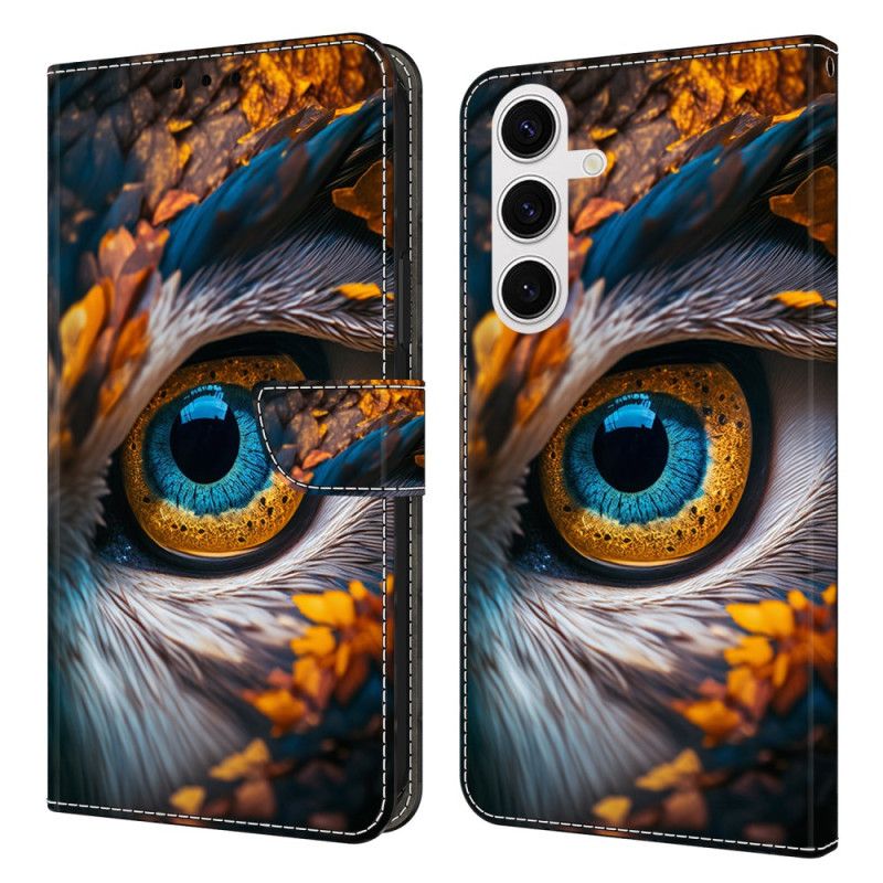 Flip Cover Samsung Galaxy S26 Plus Blå Øjne Mønster
