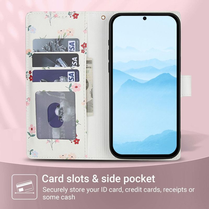 Flip Cover Samsung Galaxy S26 Plus Blomsterrem