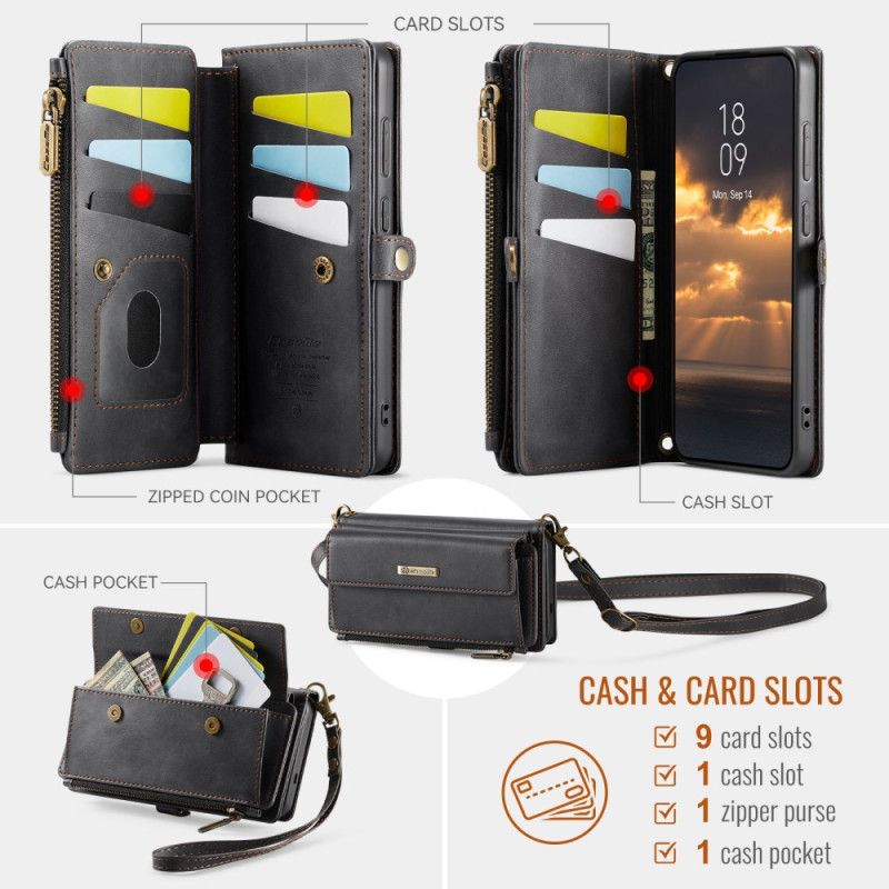 Flip Cover Samsung Galaxy S26 Plus Caseme Rfid-beskyttelse Og Skulderrem