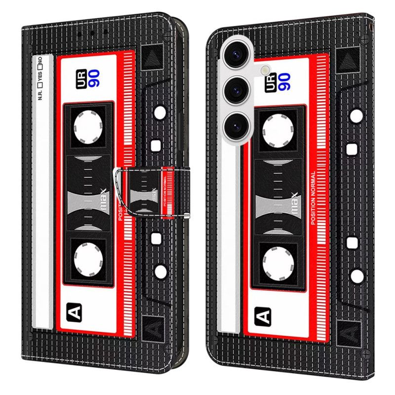 Flip Cover Samsung Galaxy S26 Plus Kassettebåndmønster