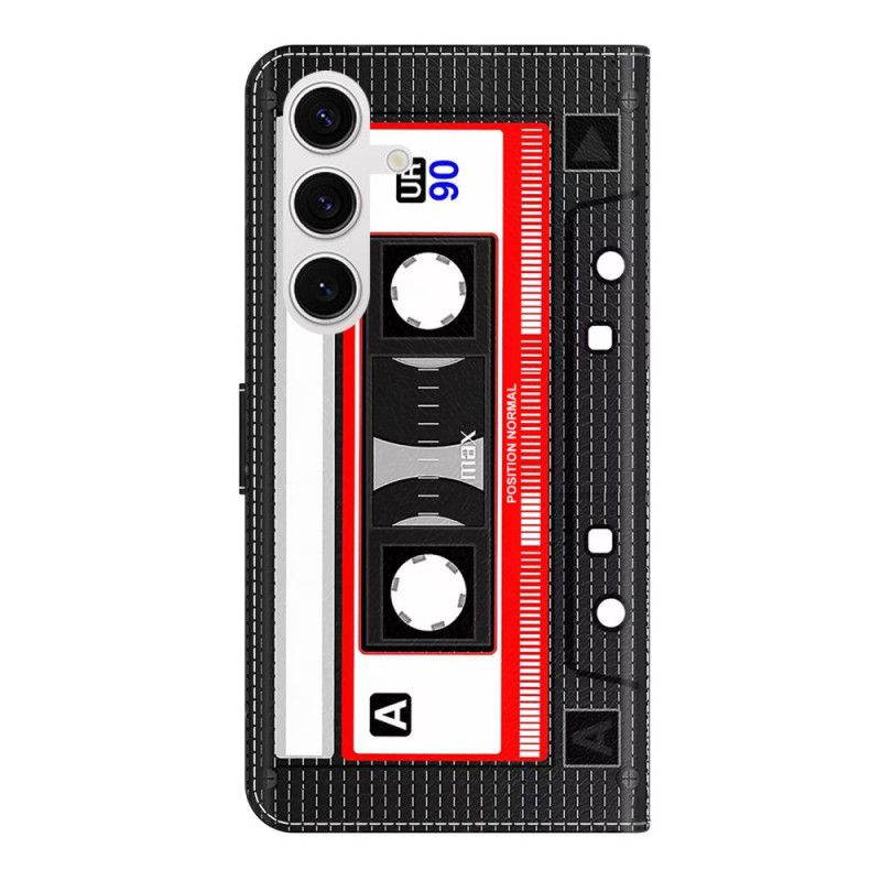 Flip Cover Samsung Galaxy S26 Plus Kassettebåndmønster