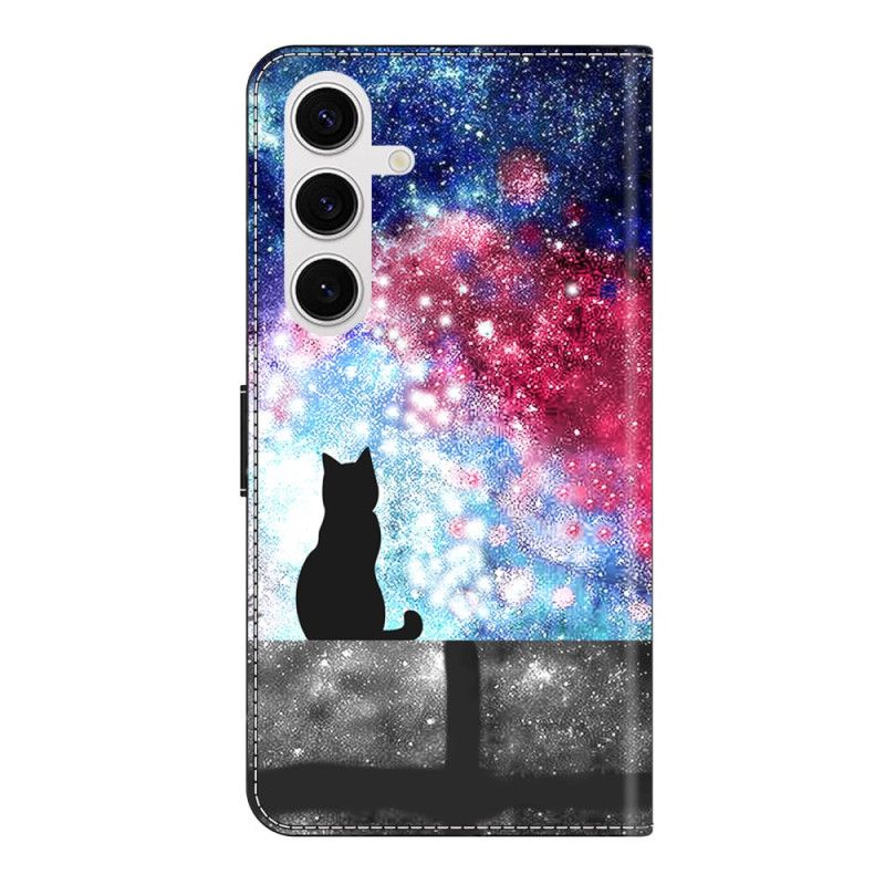 Flip Cover Samsung Galaxy S26 Plus Kat I En Stjerneklar Himmel